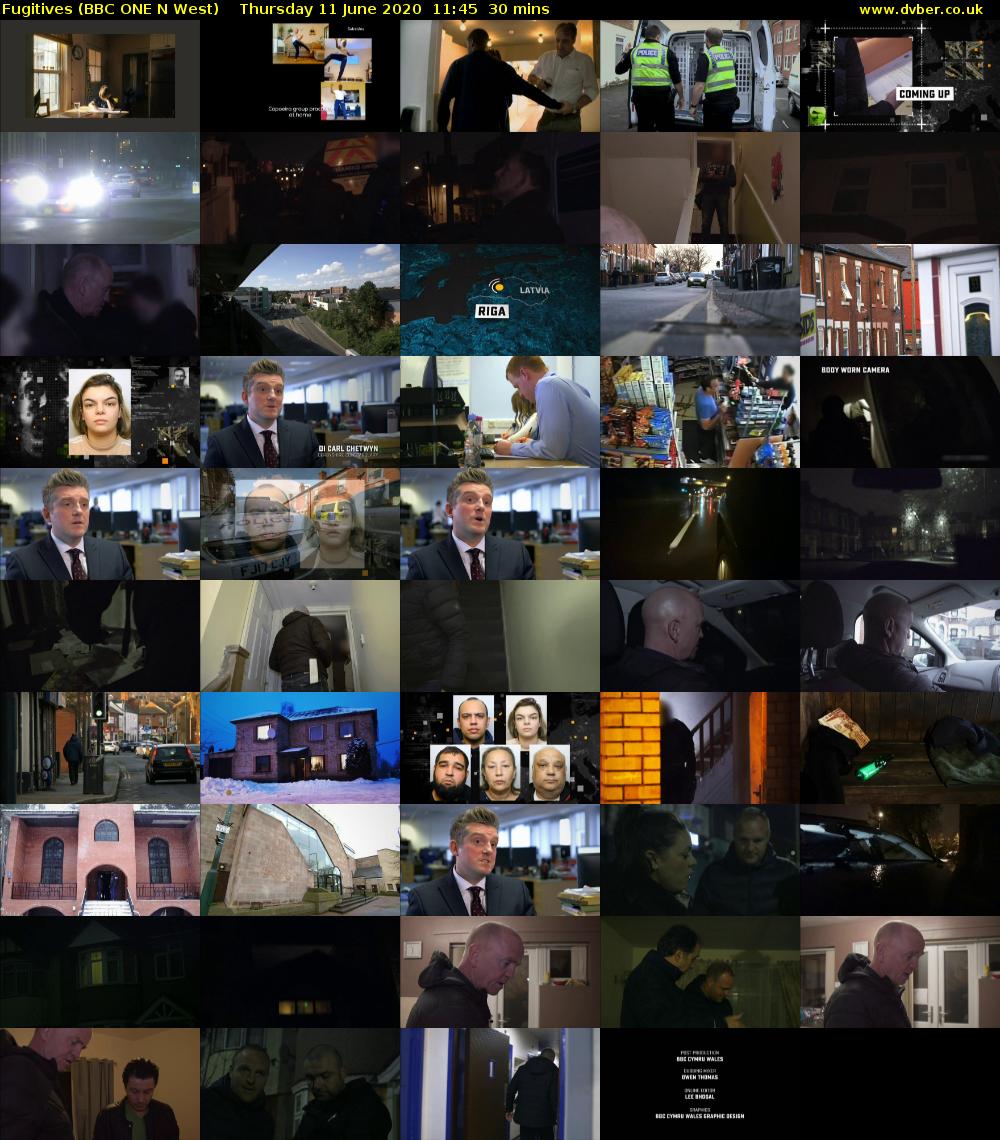 Fugitives (BBC ONE N West) Thursday 11 June 2020 11:45 - 12:15