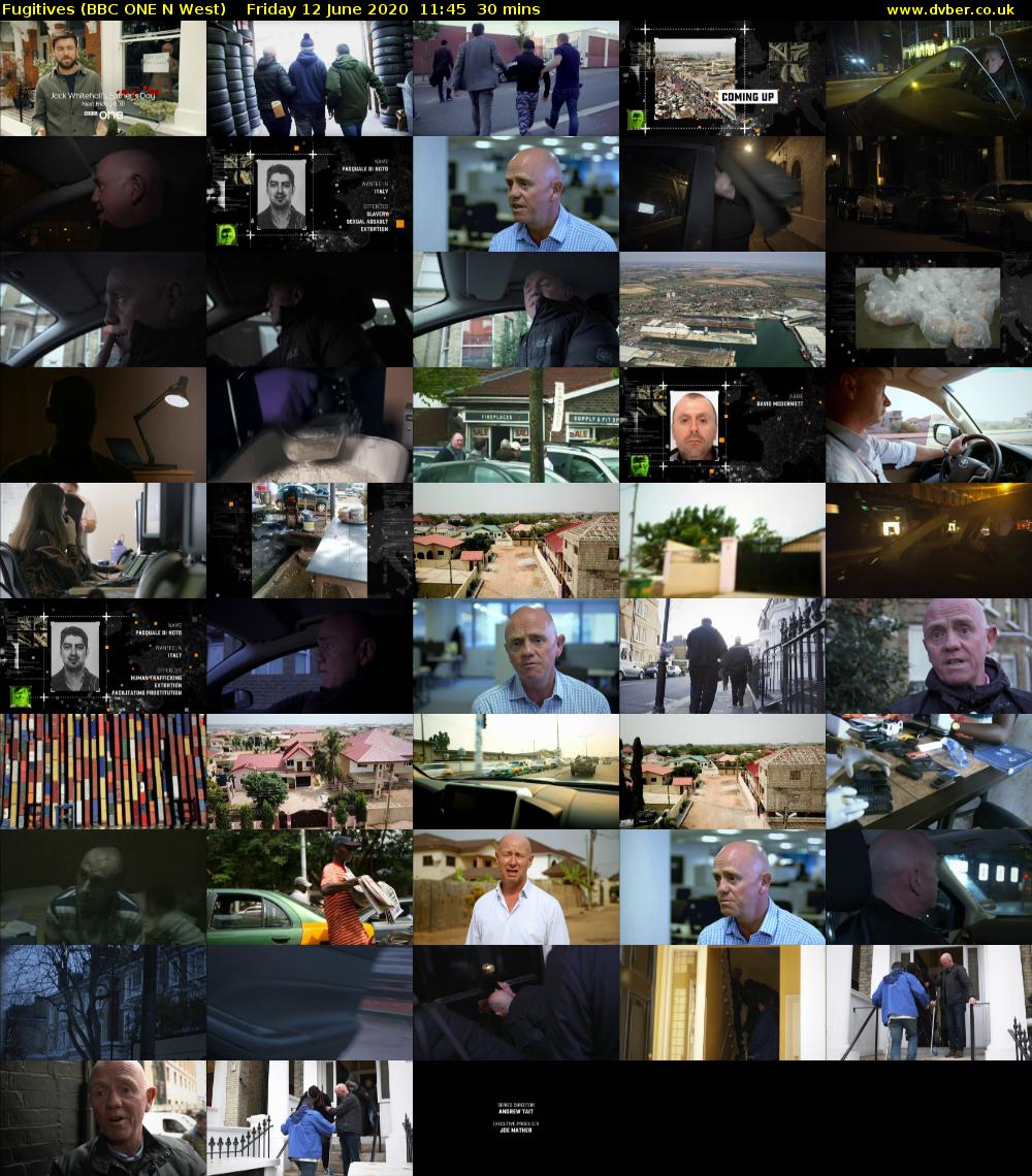 Fugitives (BBC ONE N West) Friday 12 June 2020 11:45 - 12:15