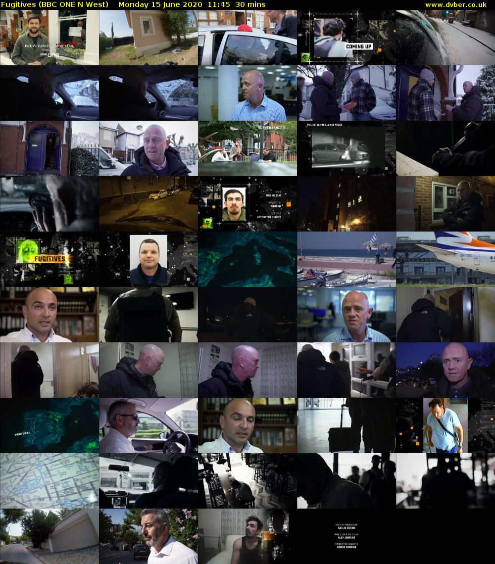 Fugitives (BBC ONE N West) Monday 15 June 2020 11:45 - 12:15