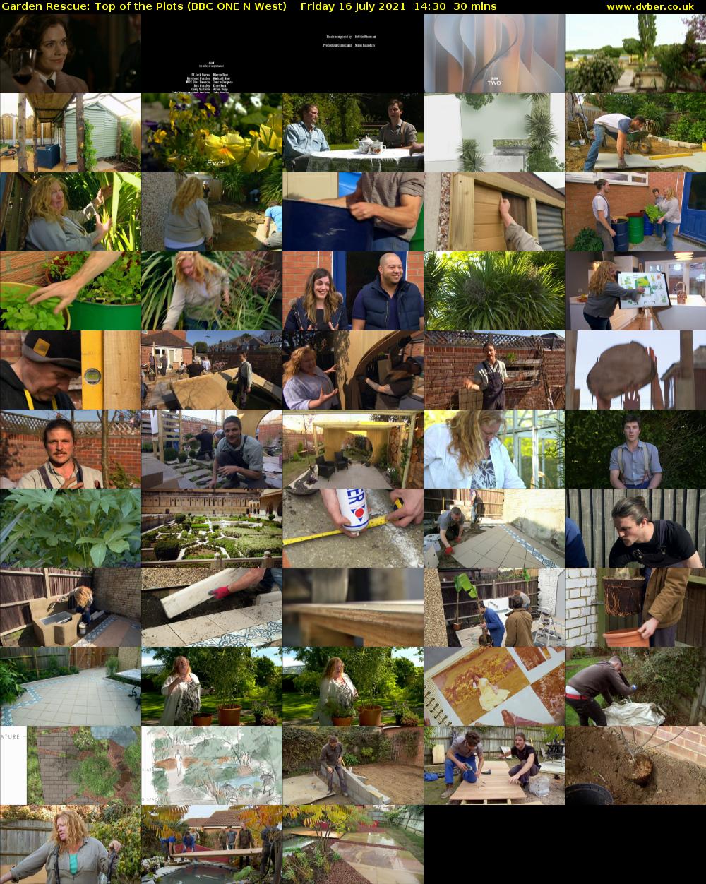 Garden Rescue: Top of the Plots (BBC ONE N West) Friday 16 July 2021 14:30 - 15:00