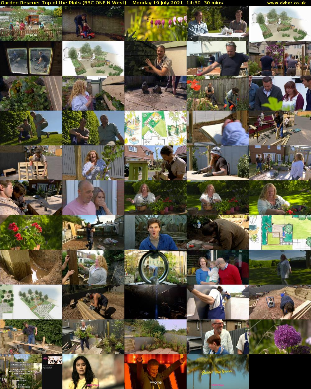 Garden Rescue: Top of the Plots (BBC ONE N West) Monday 19 July 2021 14:30 - 15:00