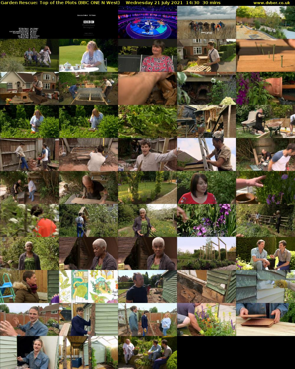 Garden Rescue: Top of the Plots (BBC ONE N West) Wednesday 21 July 2021 14:30 - 15:00