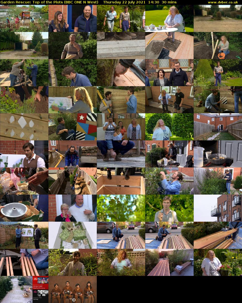 Garden Rescue: Top of the Plots (BBC ONE N West) Thursday 22 July 2021 14:30 - 15:00