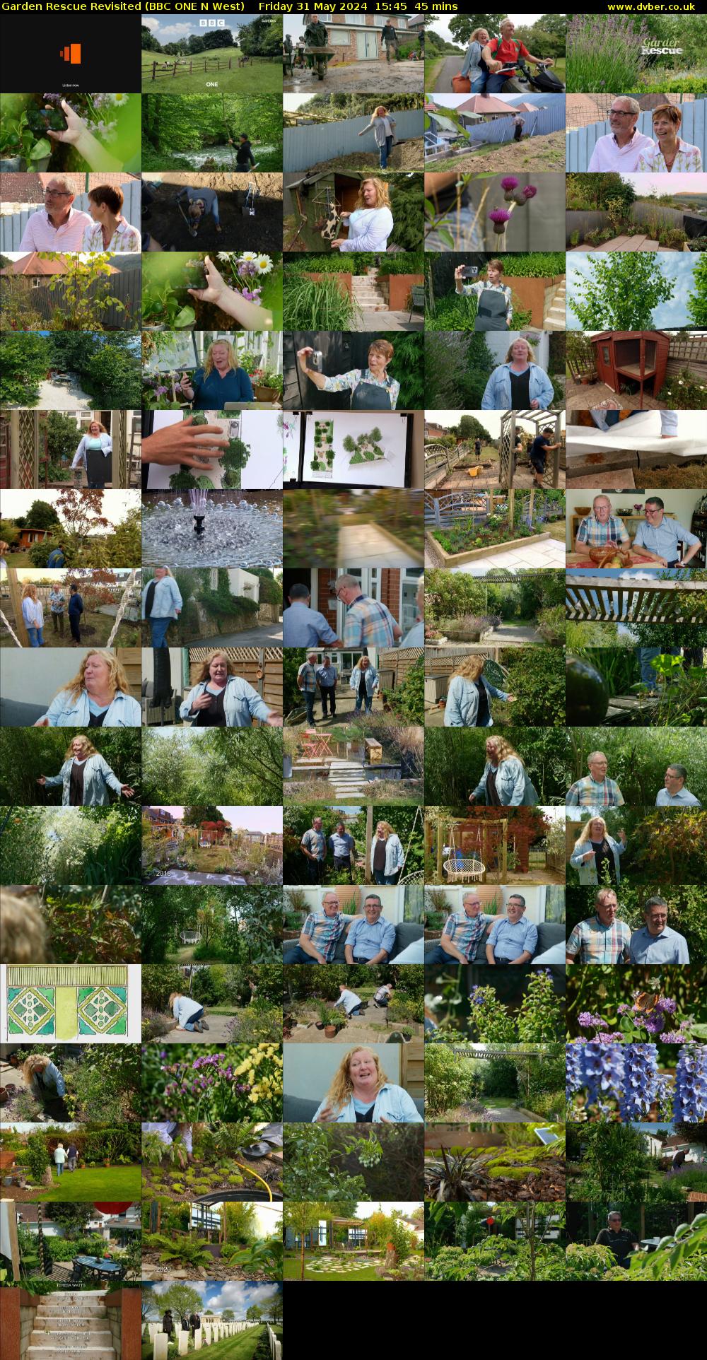 Garden Rescue Revisited (BBC ONE N West) Friday 31 May 2024 15:45 - 16:30
