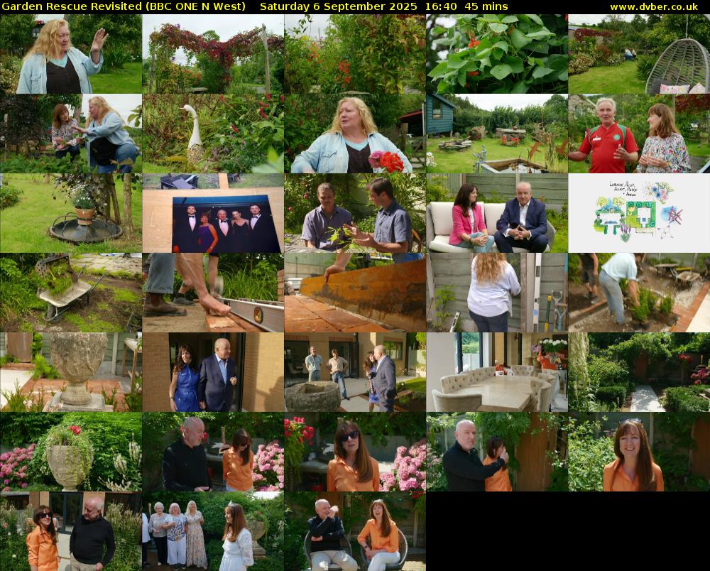 Garden Rescue Revisited (BBC ONE N West) Saturday 6 September 2025 16:40 - 17:25