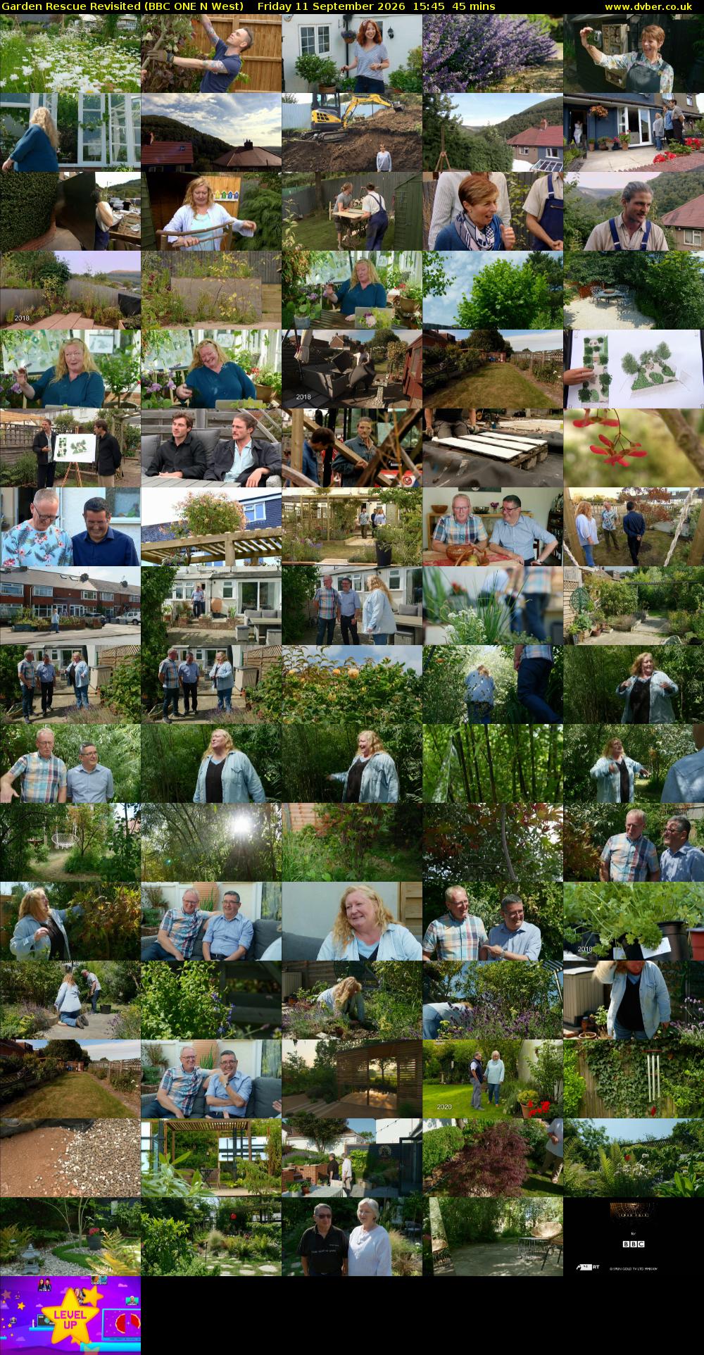 Garden Rescue Revisited (BBC ONE N West) Friday 11 September 2026 15:45 - 16:30