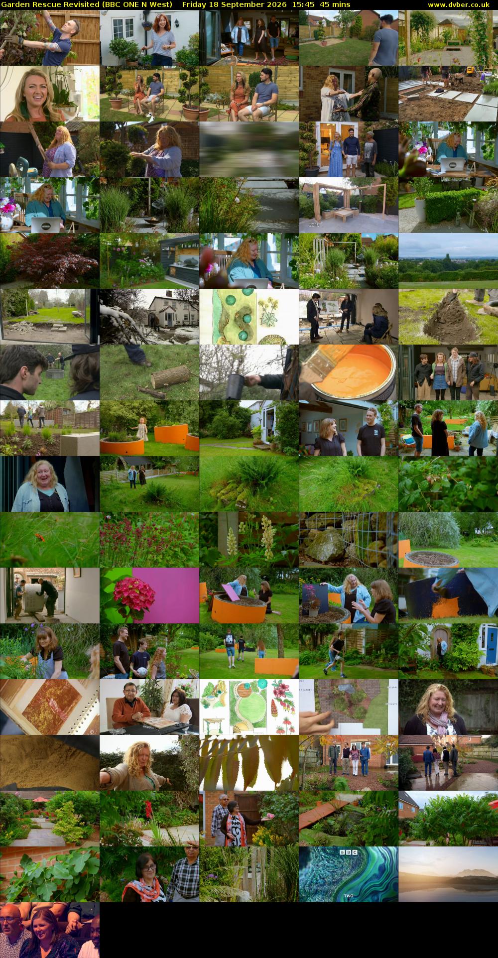 Garden Rescue Revisited (BBC ONE N West) Friday 18 September 2026 15:45 - 16:30