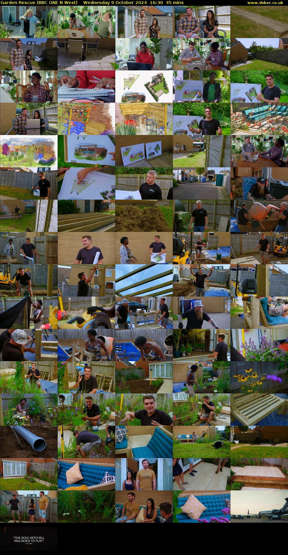 Garden Rescue (BBC ONE N West) Wednesday 9 October 2024 16:30 - 17:15