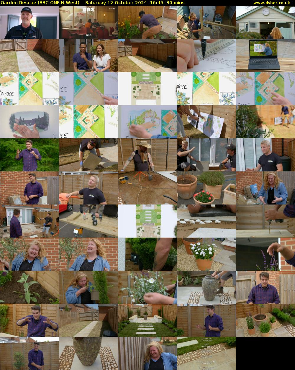 Garden Rescue (BBC ONE N West) Saturday 12 October 2024 16:45 - 17:15