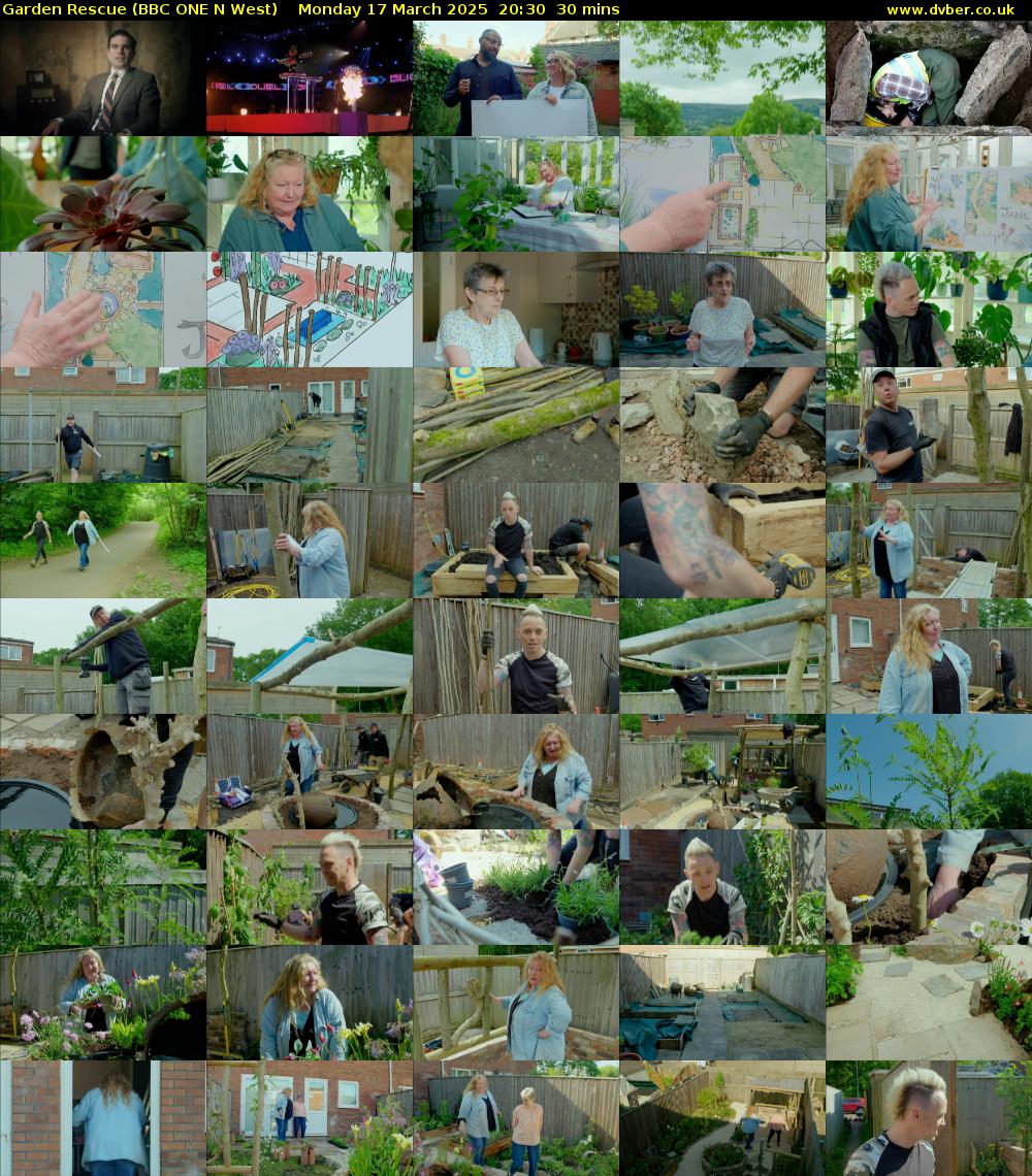Garden Rescue (BBC ONE N West) Monday 17 March 2025 20:30 - 21:00