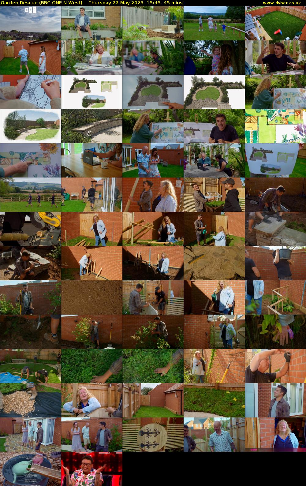 Garden Rescue (BBC ONE N West) Thursday 22 May 2025 15:45 - 16:30