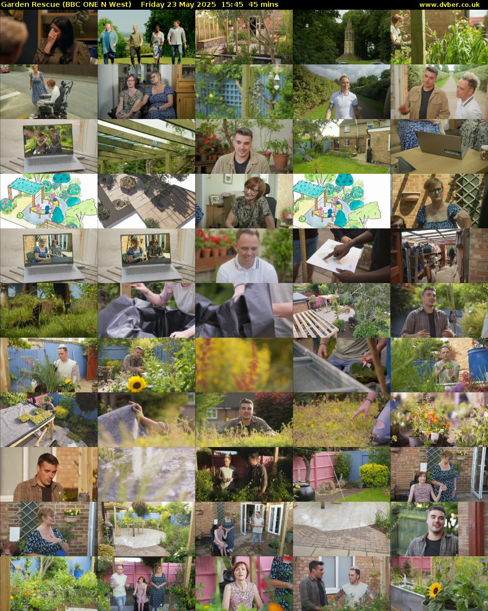 Garden Rescue (BBC ONE N West) Friday 23 May 2025 15:45 - 16:30