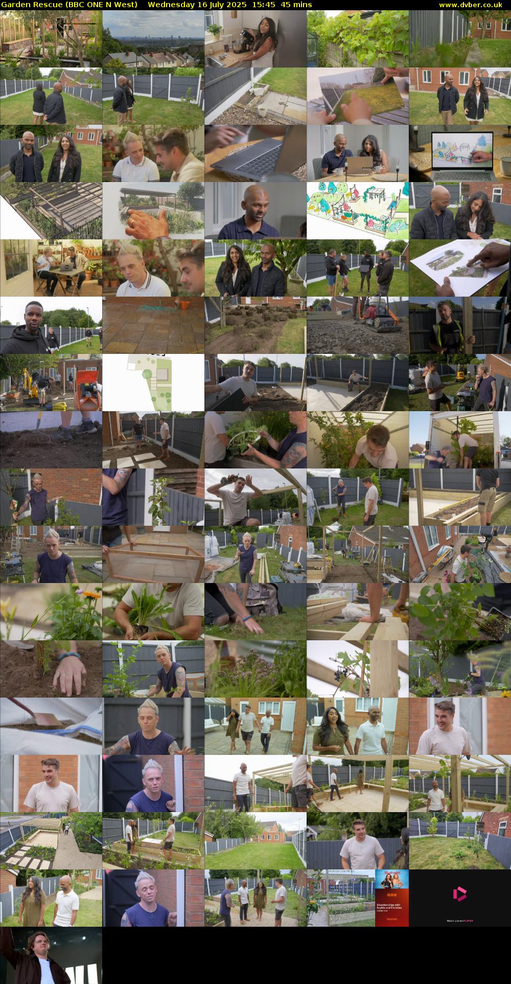 Garden Rescue (BBC ONE N West) Wednesday 16 July 2025 15:45 - 16:30