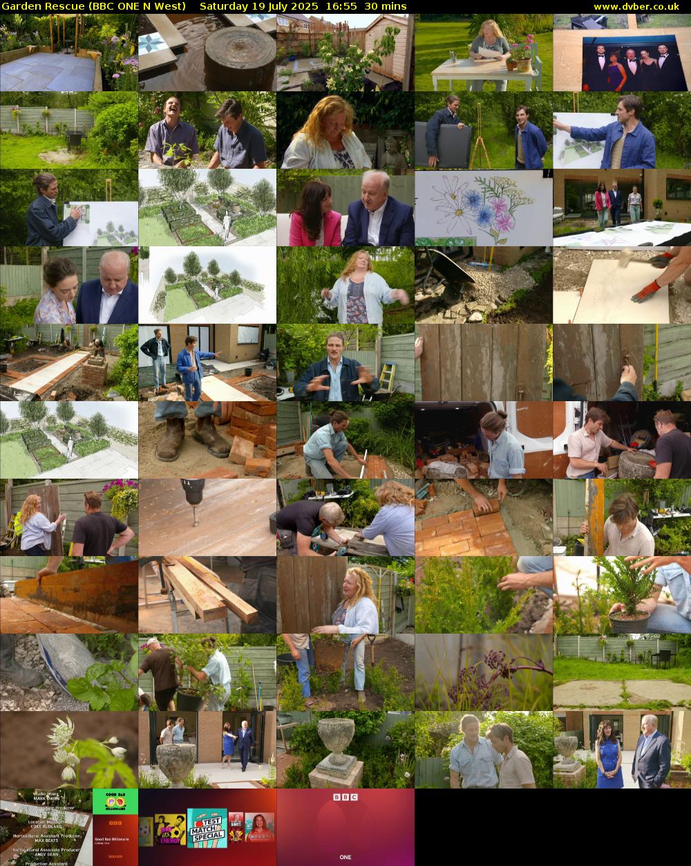 Garden Rescue (BBC ONE N West) Saturday 19 July 2025 16:55 - 17:25