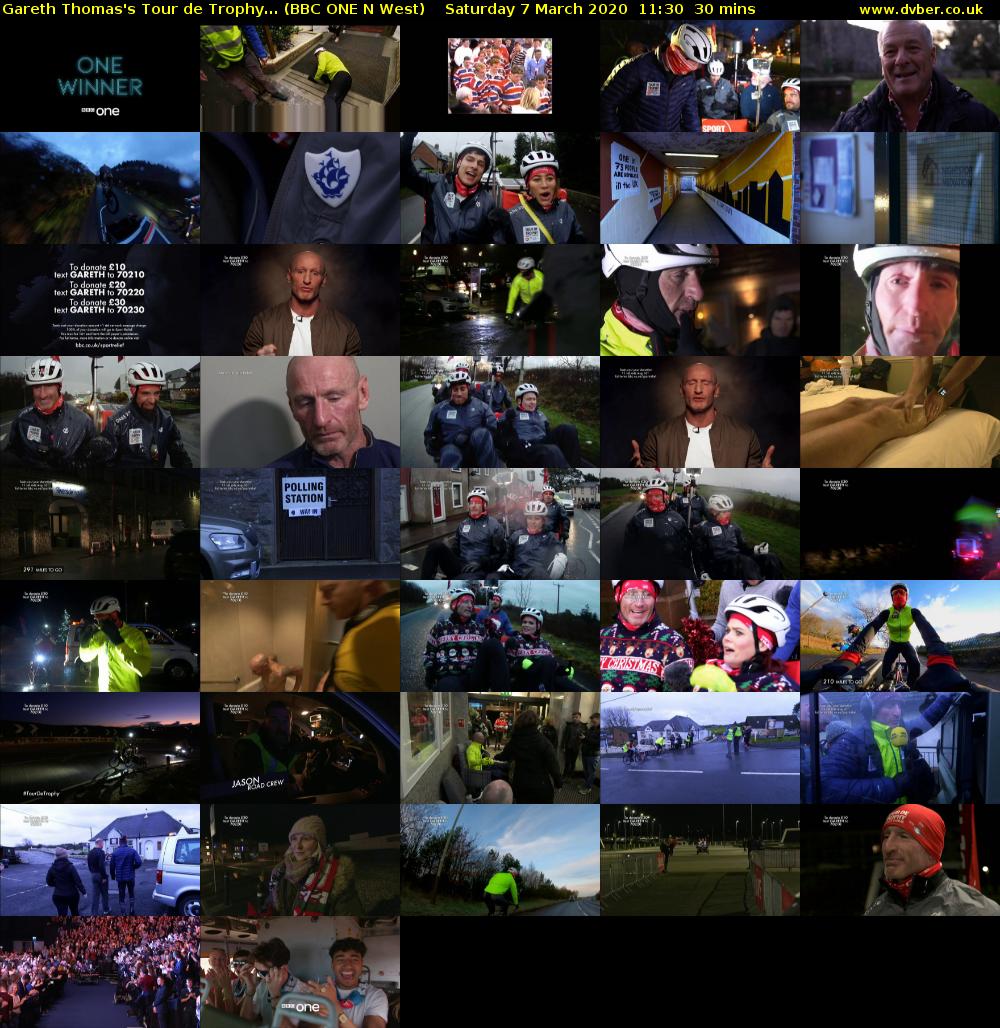 Gareth Thomas's Tour de Trophy... (BBC ONE N West) Saturday 7 March 2020 11:30 - 12:00
