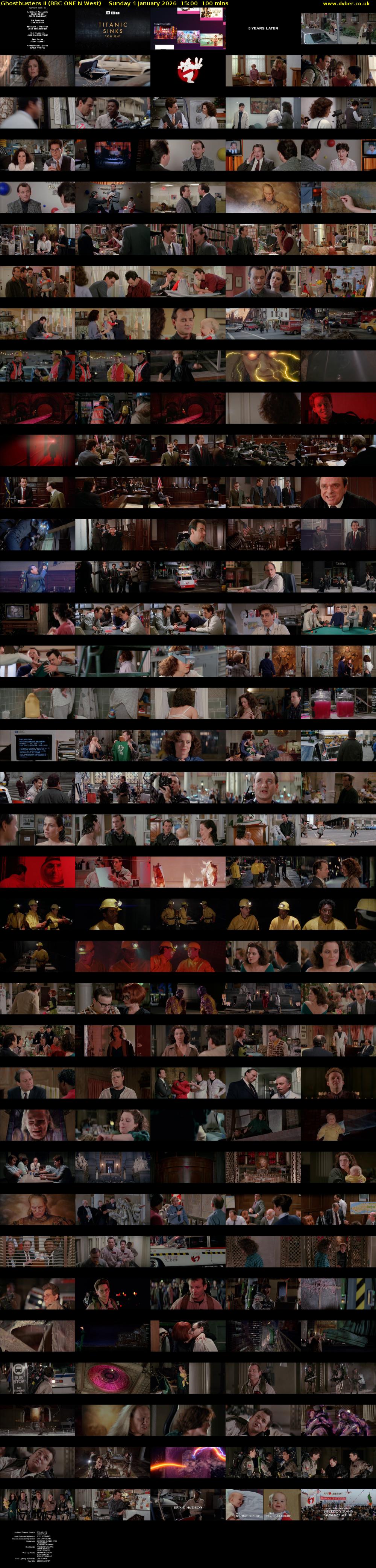 Ghostbusters II (BBC ONE N West) Sunday 4 January 2026 15:00 - 16:40