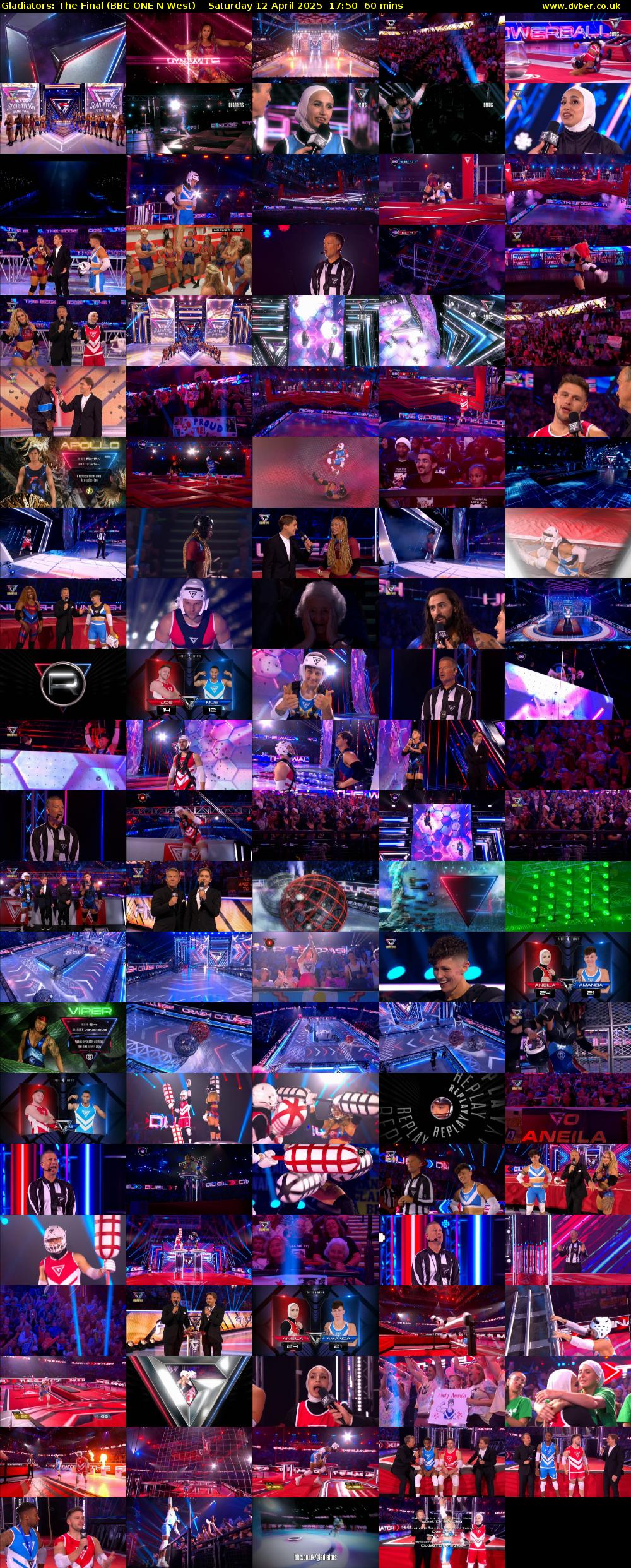 Gladiators: The Final (BBC ONE N West) Saturday 12 April 2025 17:50 - 18:50