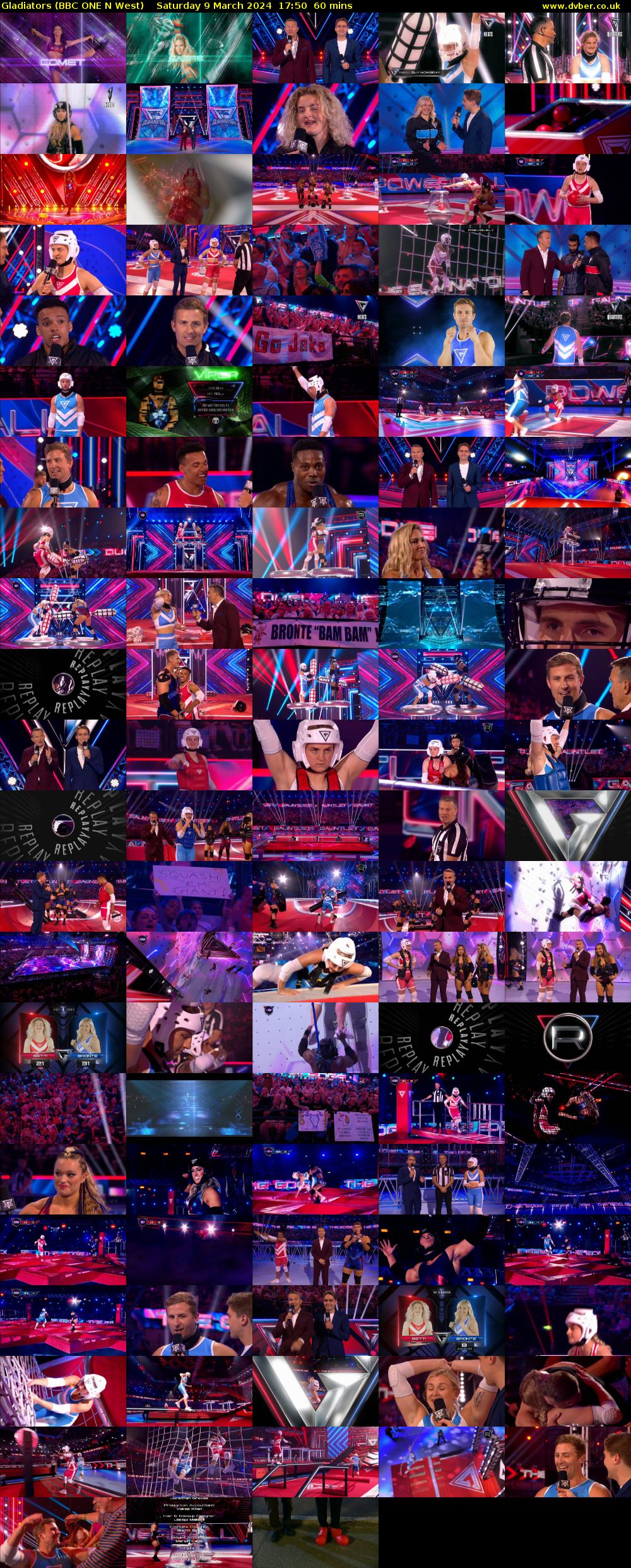 Gladiators (BBC ONE N West) Saturday 9 March 2024 17:50 - 18:50