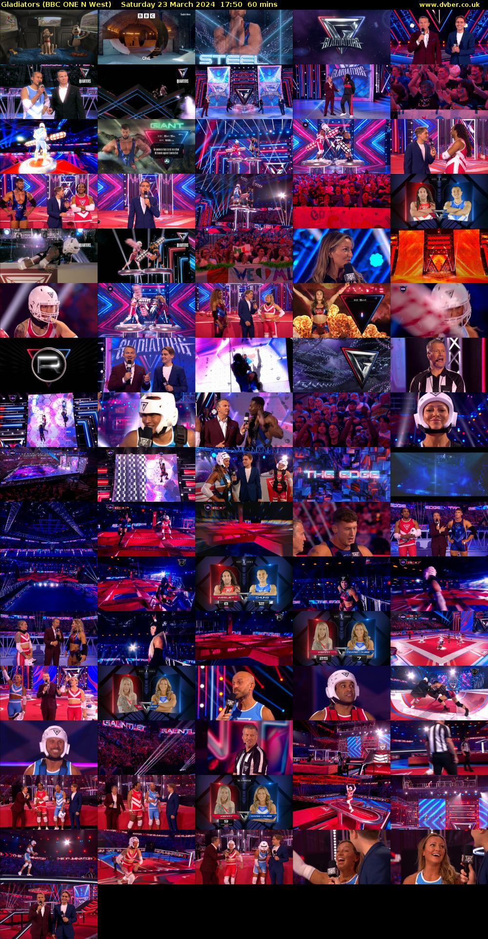 Gladiators (BBC ONE N West) Saturday 23 March 2024 17:50 - 18:50