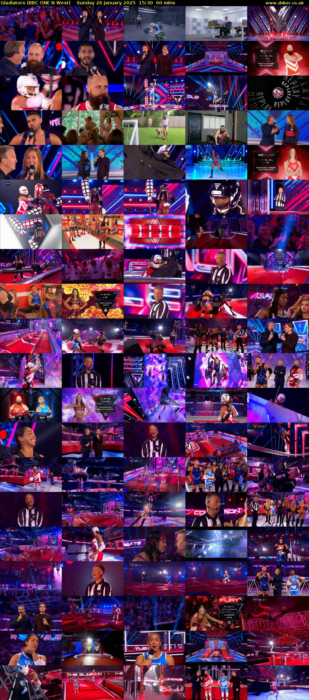 Gladiators (BBC ONE N West) Sunday 26 January 2025 15:30 - 16:30