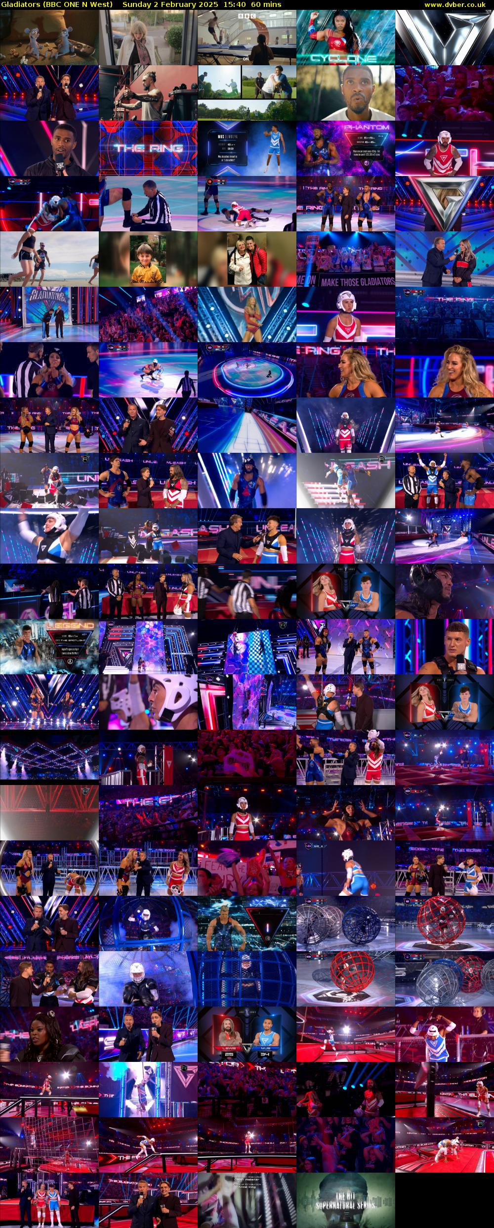 Gladiators (BBC ONE N West) Sunday 2 February 2025 15:40 - 16:40