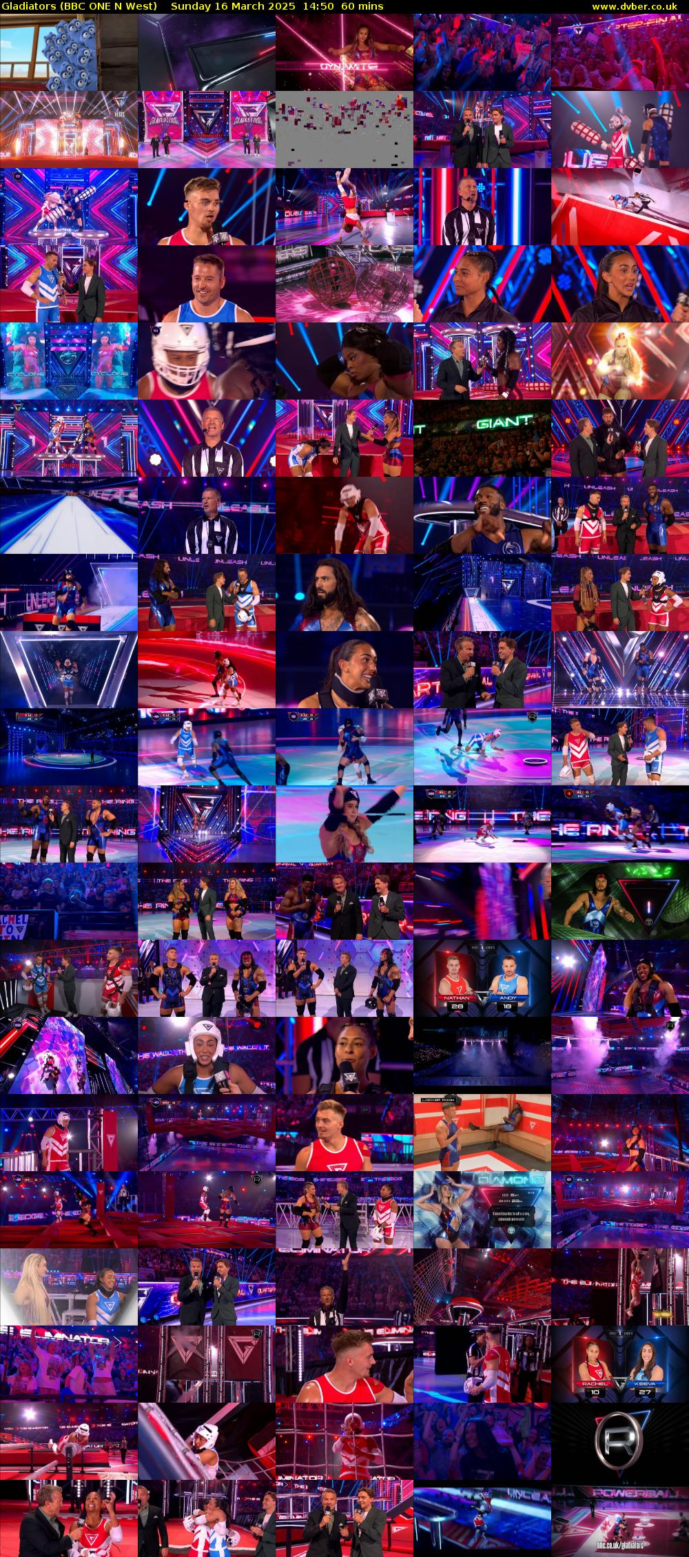 Gladiators (BBC ONE N West) Sunday 16 March 2025 14:50 - 15:50