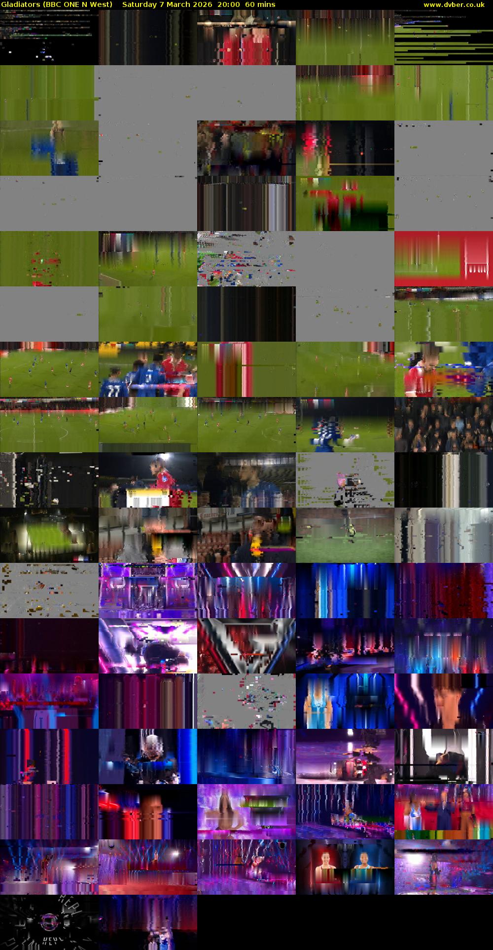 Gladiators (BBC ONE N West) Saturday 7 March 2026 20:00 - 21:00