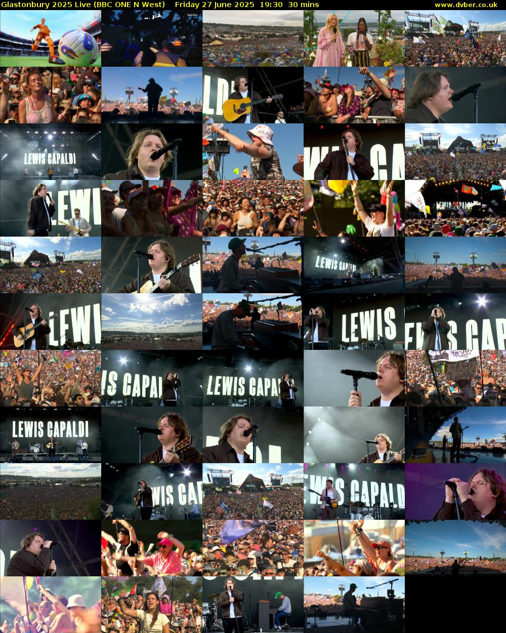 Glastonbury 2025 Live (BBC ONE N West) Friday 27 June 2025 19:30 - 20:00