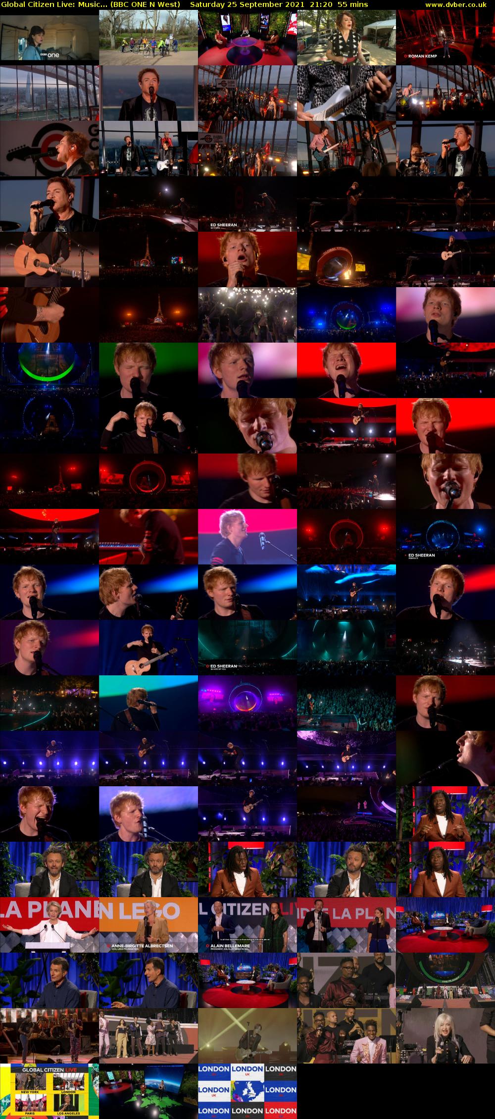 Global Citizen Live: Music... (BBC ONE N West) Saturday 25 September 2021 21:20 - 22:15
