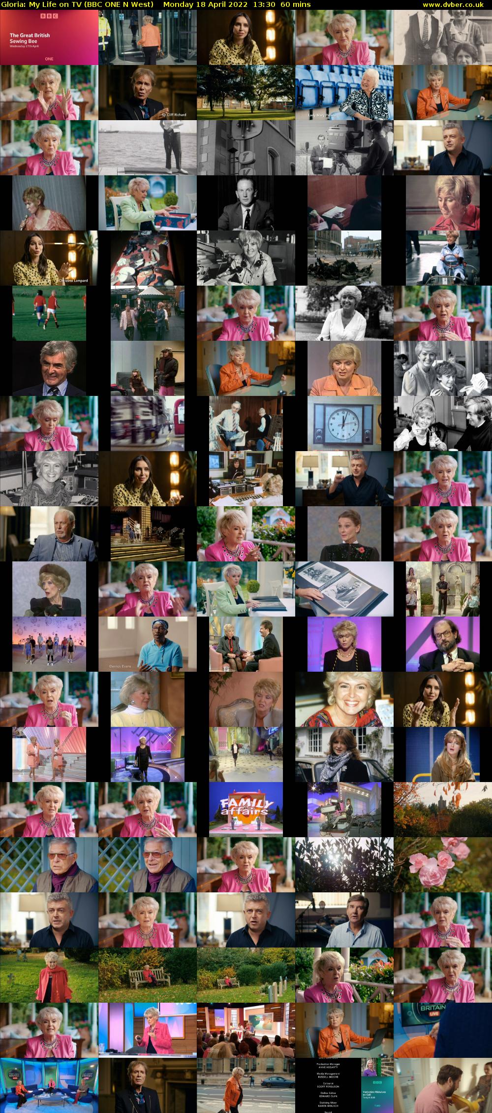 Gloria: My Life on TV (BBC ONE N West) Monday 18 April 2022 13:30 - 14:30