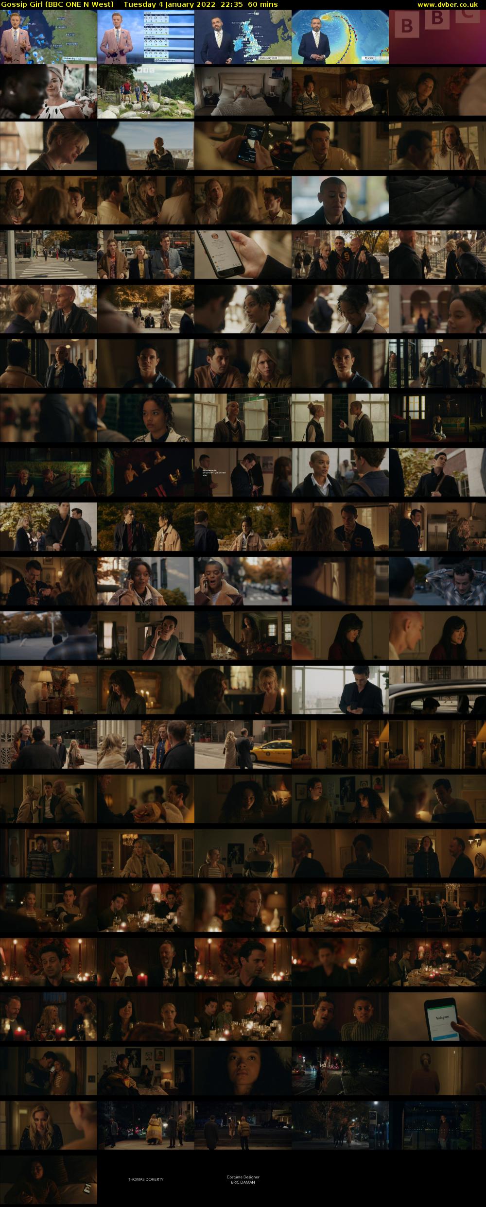 Gossip Girl (BBC ONE N West) Tuesday 4 January 2022 22:35 - 23:35