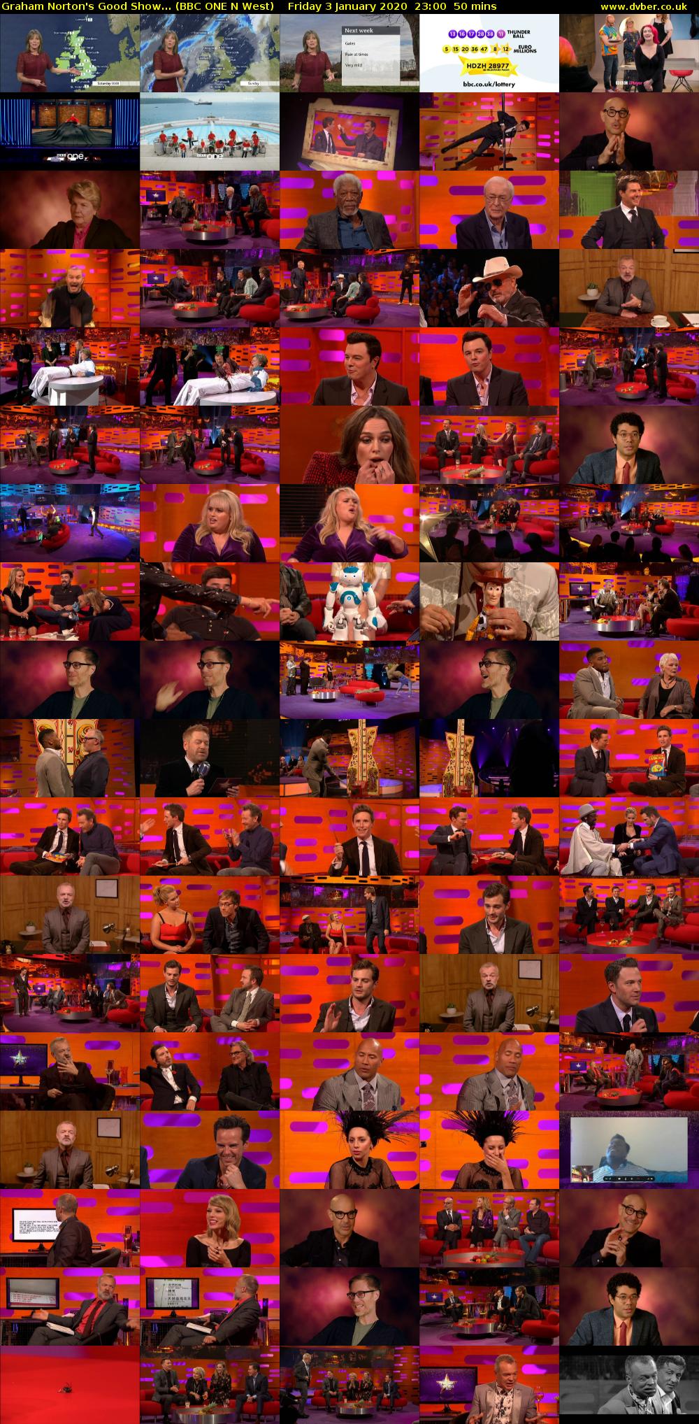 Graham Norton's Good Show... (BBC ONE N West) Friday 3 January 2020 23:00 - 23:50