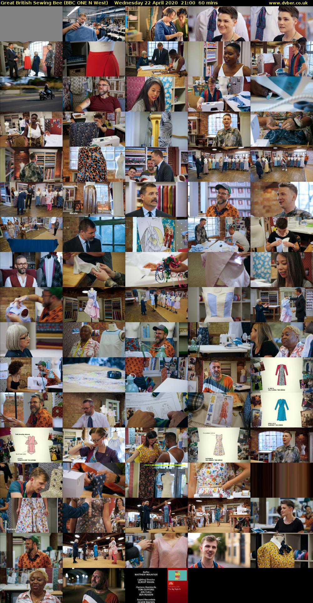 Great British Sewing Bee (BBC ONE N West) Wednesday 22 April 2020 21:00 - 22:00