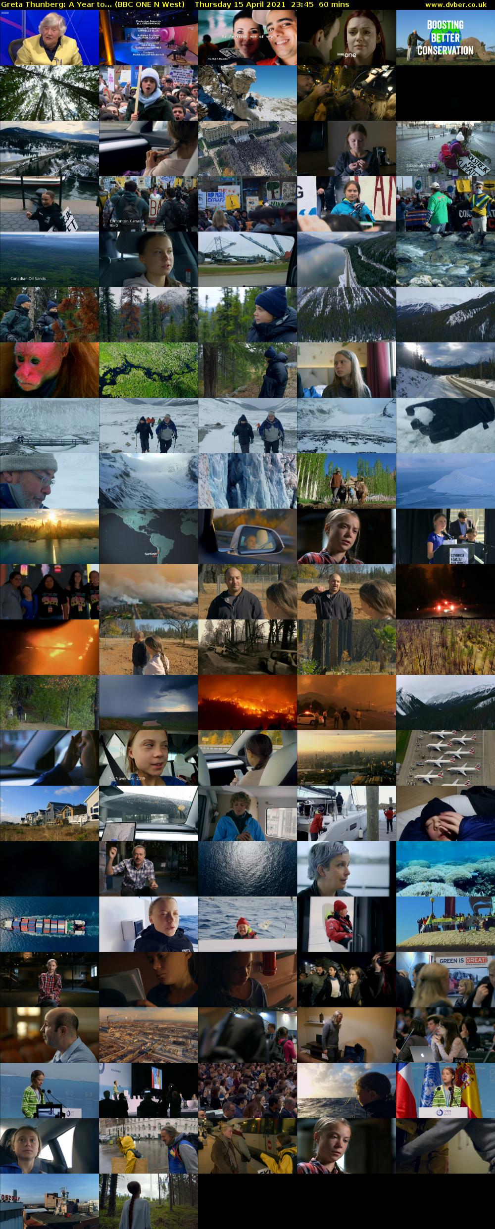 Greta Thunberg: A Year to... (BBC ONE N West) Thursday 15 April 2021 23:45 - 00:45