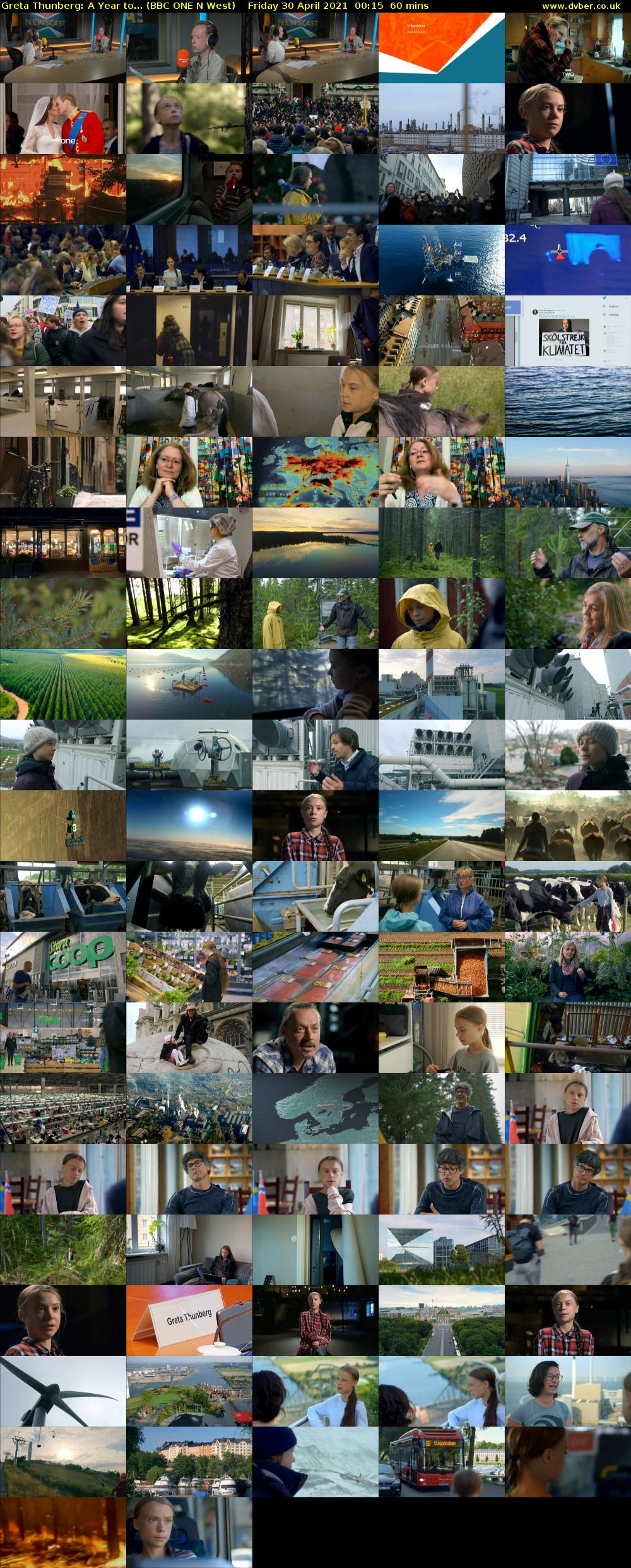 Greta Thunberg: A Year to... (BBC ONE N West) Friday 30 April 2021 00:15 - 01:15