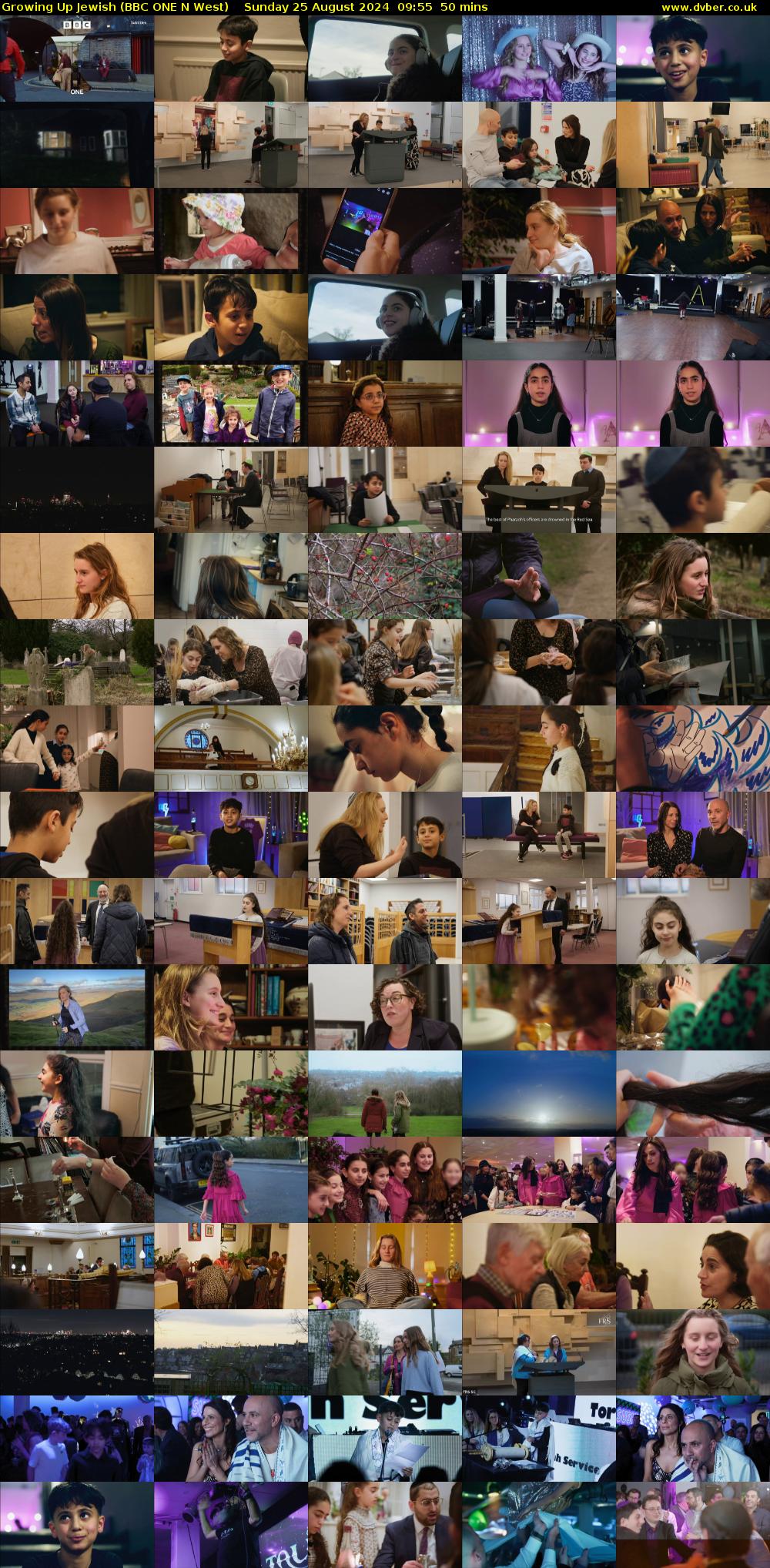 Growing Up Jewish (BBC ONE N West) Sunday 25 August 2024 09:55 - 10:45