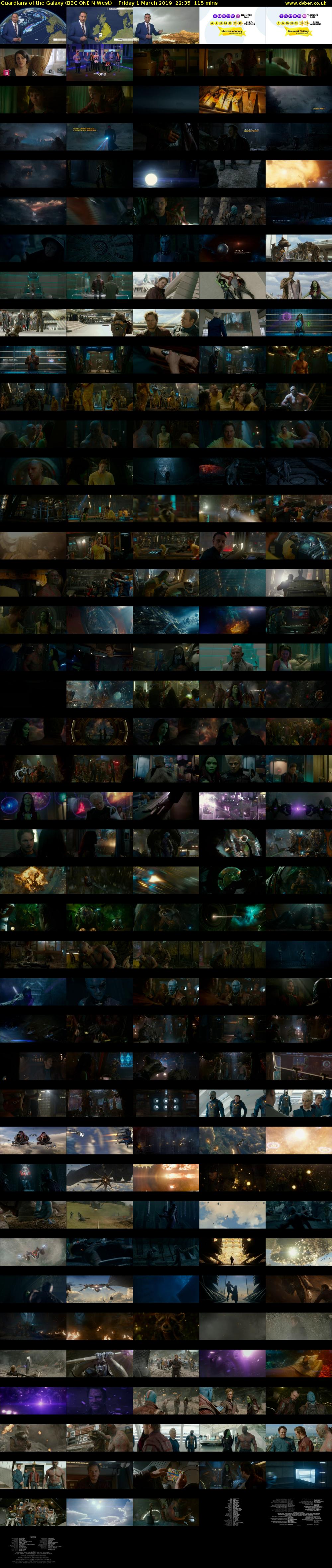 Guardians of the Galaxy (BBC ONE N West) Friday 1 March 2019 22:35 - 00:30