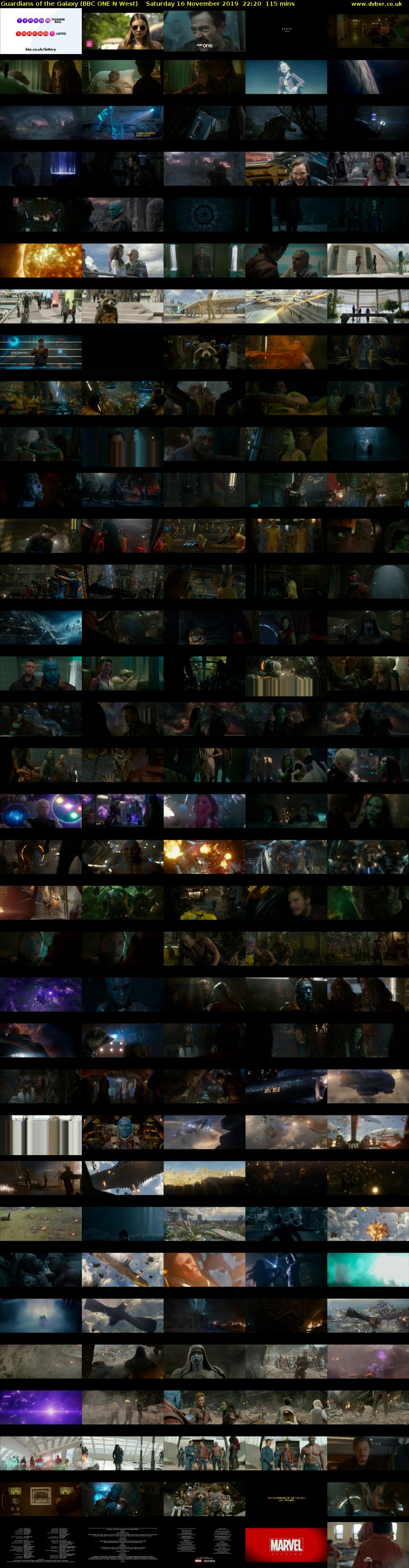 Guardians of the Galaxy (BBC ONE N West) Saturday 16 November 2019 22:20 - 00:15