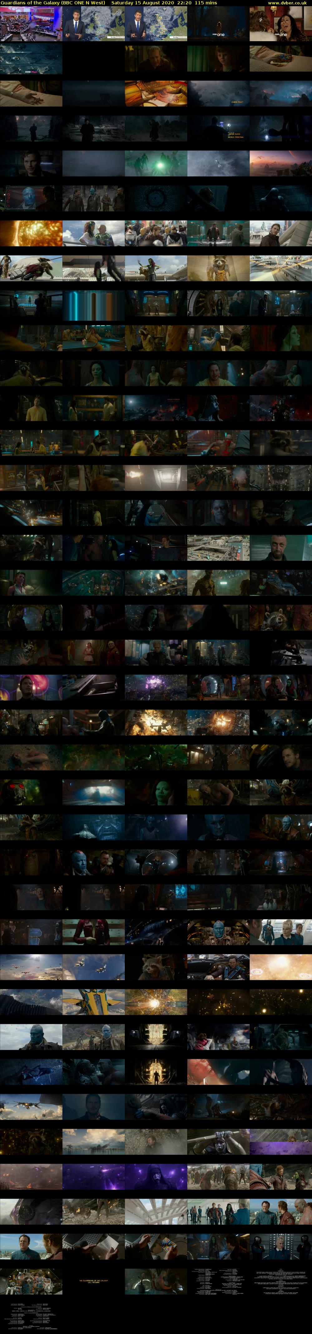 Guardians of the Galaxy (BBC ONE N West) Saturday 15 August 2020 22:20 - 00:15