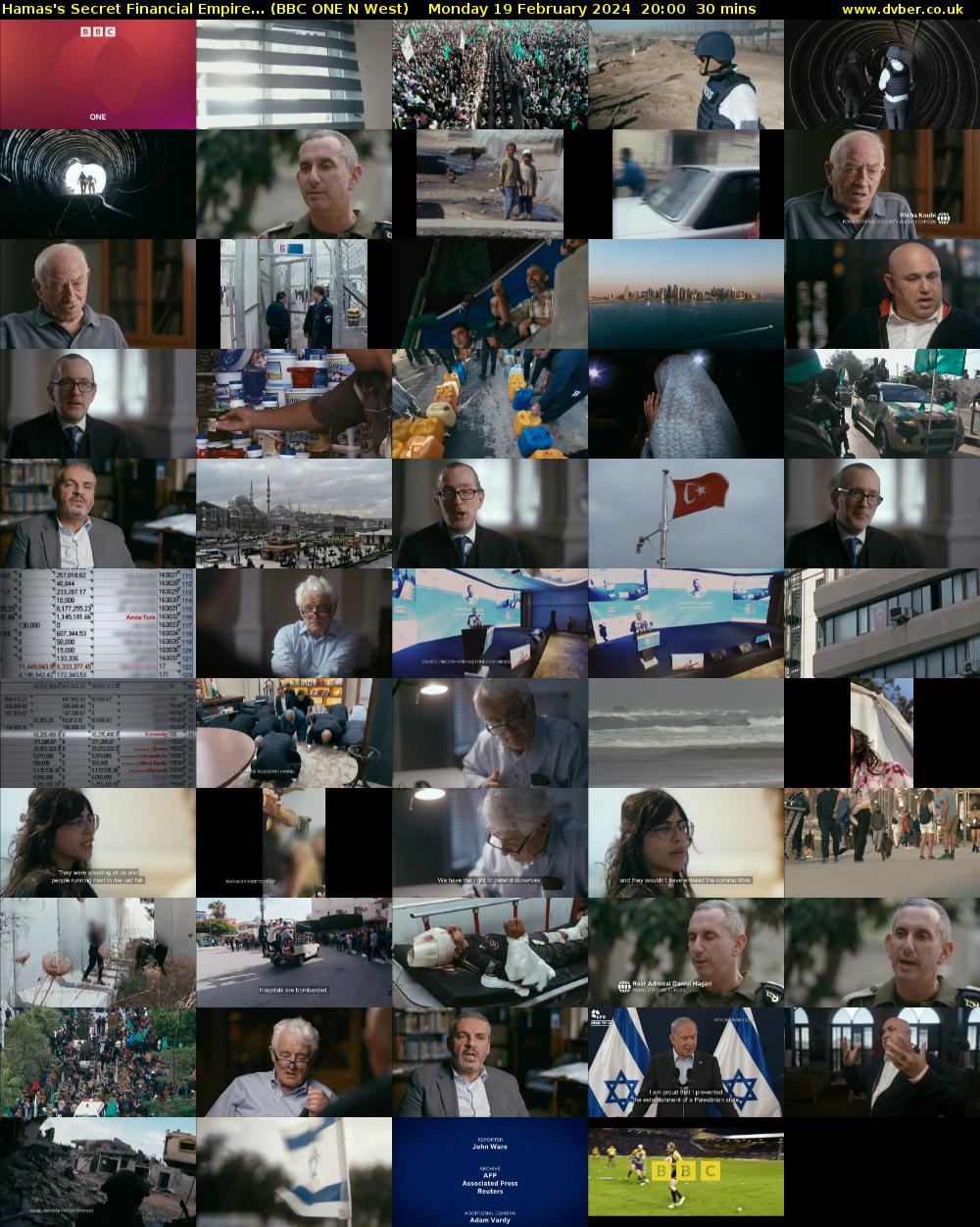 Hamas's Secret Financial Empire... (BBC ONE N West) Monday 19 February 2024 20:00 - 20:30