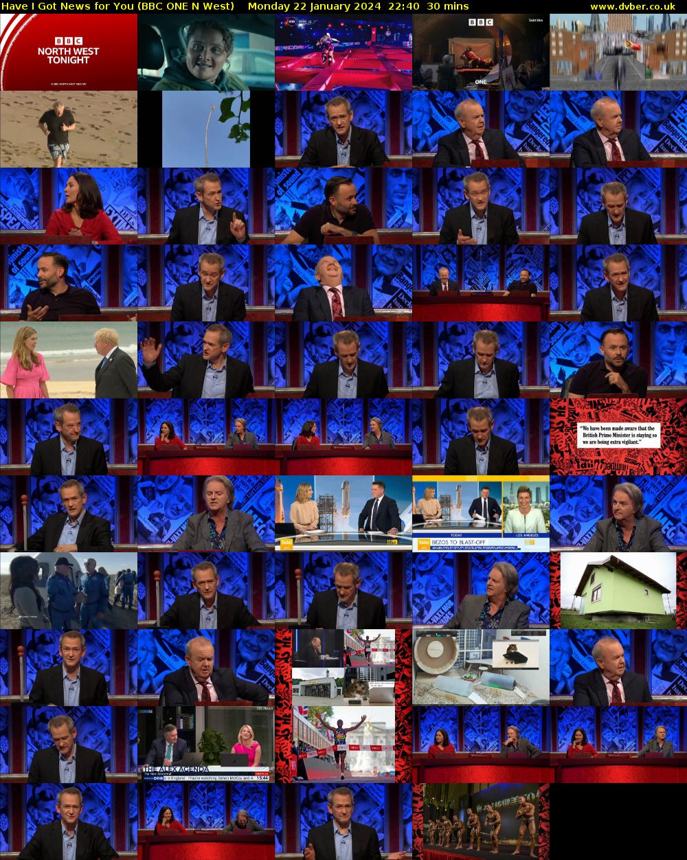 Have I Got News for You (BBC ONE N West) Monday 22 January 2024 22:40 - 23:10