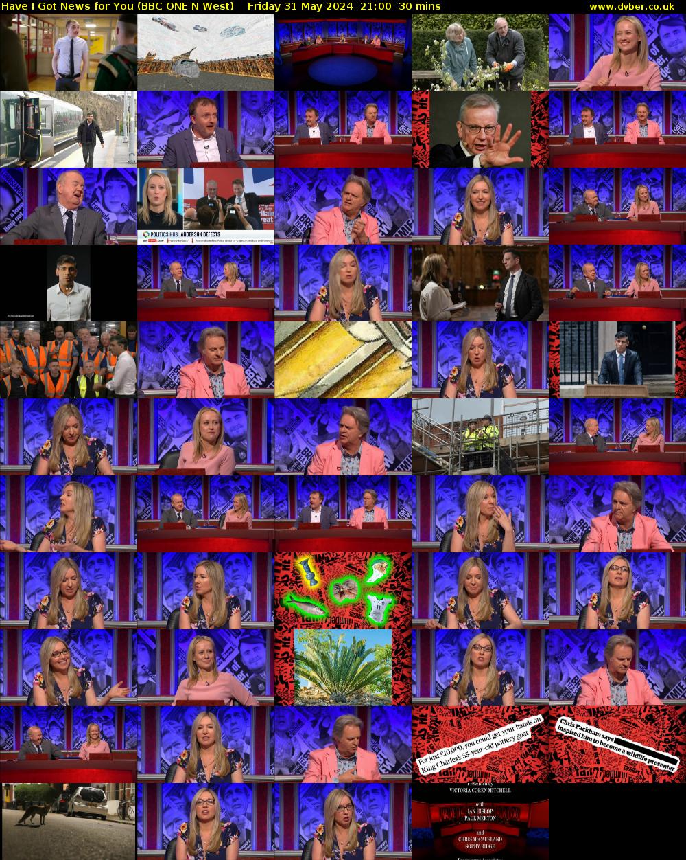 Have I Got News for You (BBC ONE N West) Friday 31 May 2024 21:00 - 21:30