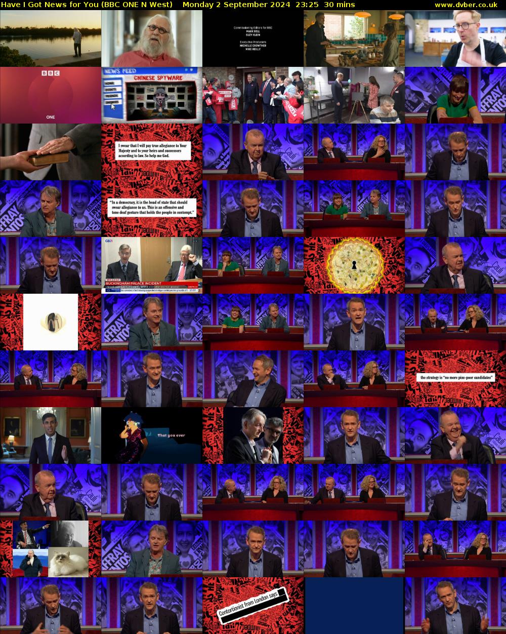 Have I Got News for You (BBC ONE N West) Monday 2 September 2024 23:25 - 23:55