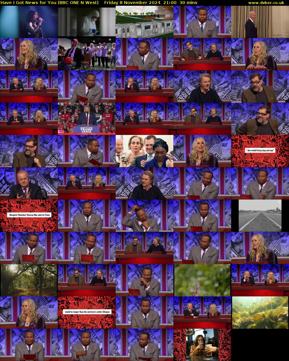 Have I Got News for You (BBC ONE N West) Friday 8 November 2024 21:00 - 21:30