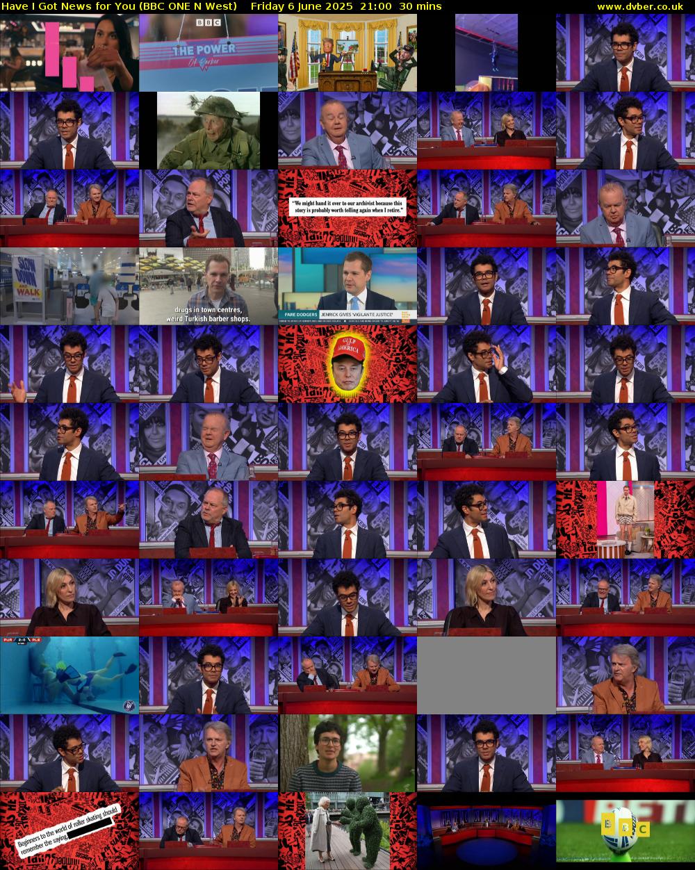 Have I Got News for You (BBC ONE N West) Friday 6 June 2025 21:00 - 21:30