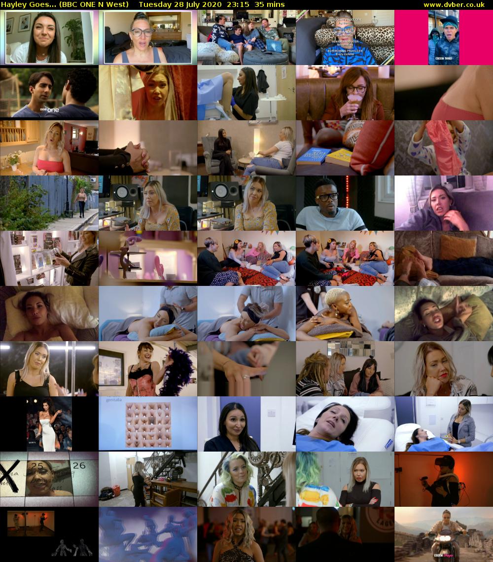 Hayley Goes... (BBC ONE N West) Tuesday 28 July 2020 23:15 - 23:50