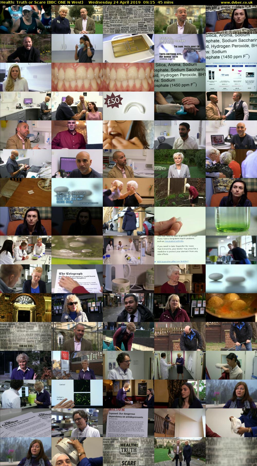Health: Truth or Scare (BBC ONE N West) Wednesday 24 April 2019 09:15 - 10:00