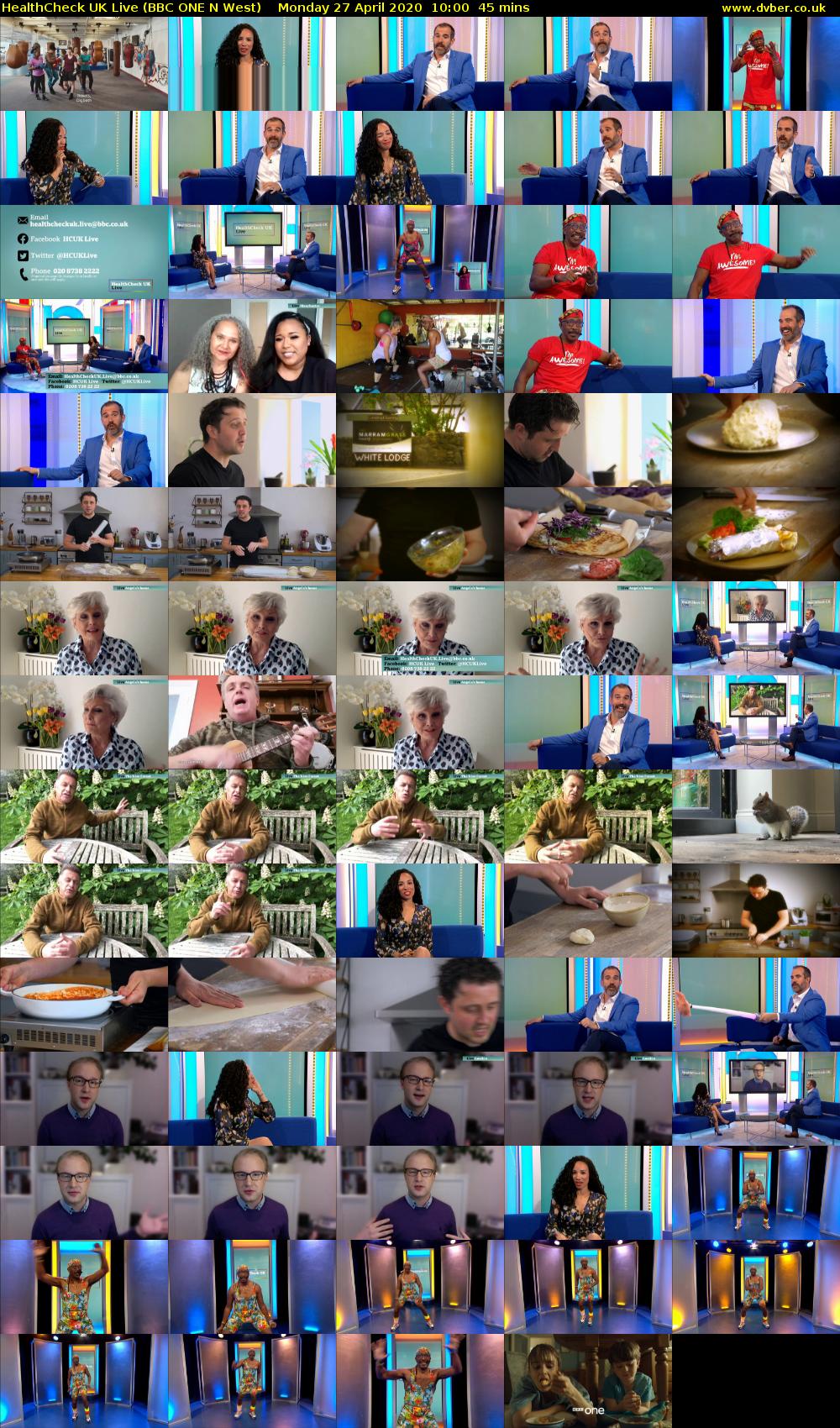 HealthCheck UK Live (BBC ONE N West) Monday 27 April 2020 10:00 - 10:45