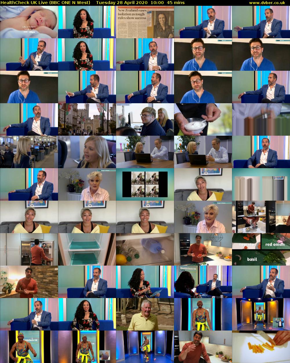 HealthCheck UK Live (BBC ONE N West) Tuesday 28 April 2020 10:00 - 10:45