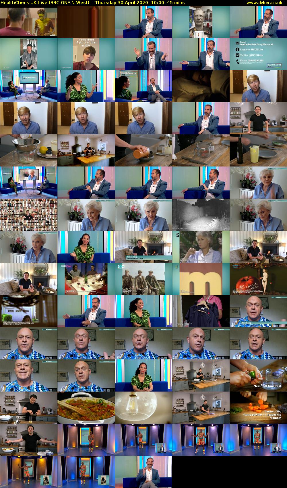 HealthCheck UK Live (BBC ONE N West) Thursday 30 April 2020 10:00 - 10:45
